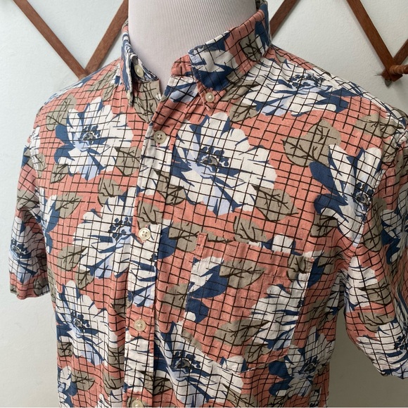 Club Monaco Grid Floral Button Up Shirt - Picture 3 of 13